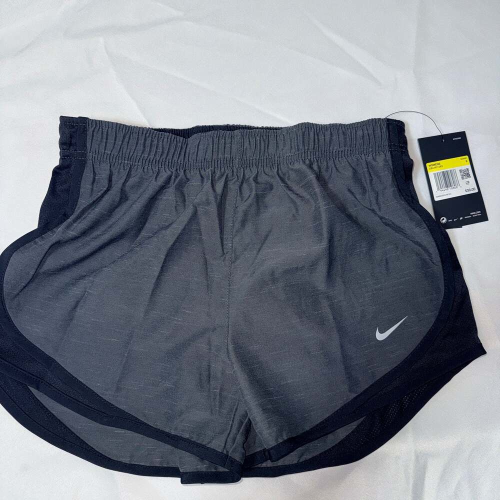 Nike‎ Women's Dri-FIT Tempo Heather Grade Running Shorts Grey Black